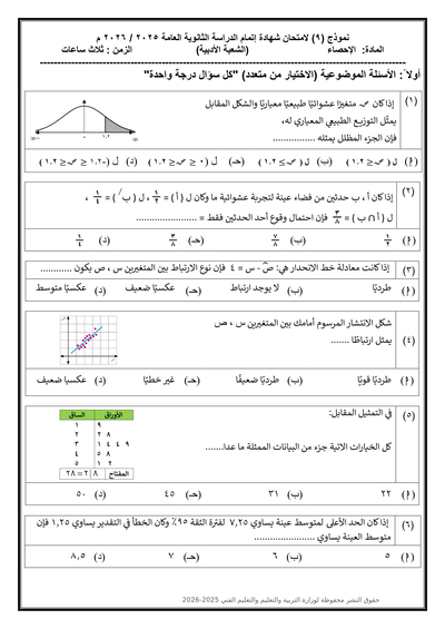 الصف الثالث الثانوي